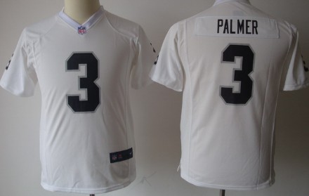 Nike White youths Game Jersey Oakland Raiders 3 Carson Palmer